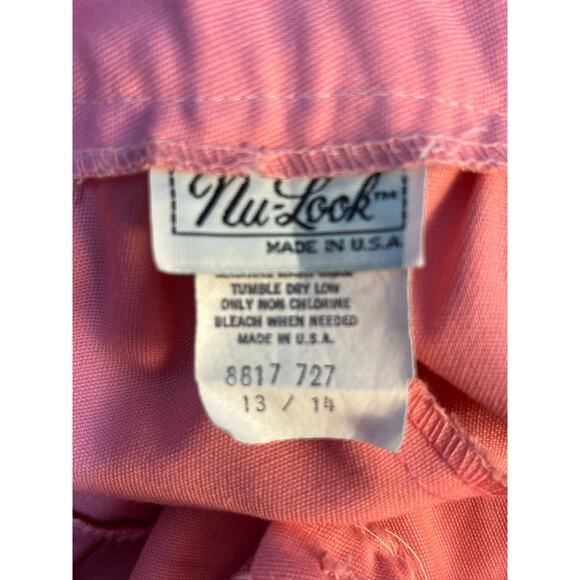 Vintage Nu Look Culottes Size 13/14 Pink High Rise Union Made Preppy Summer - Picture 5 of 7